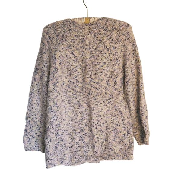 Lou & Grey Multicolor Confetti Fuzzy Crewneck Sweater Small Artsy Cozy Lounge - Picture 3 of 6